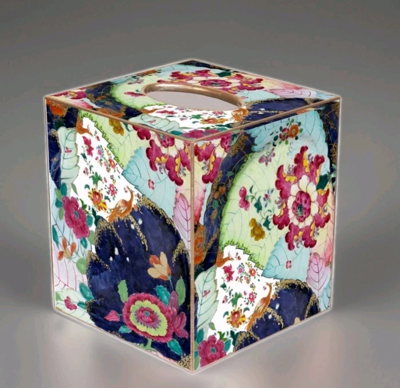 Marye-Kelley Ancient Tobacco Leaf Tissue Box Cover - Thumbnail 3