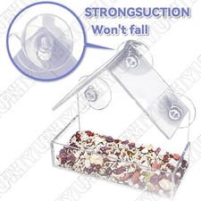 1x Window Bird Feeder 3 Strong Extra Suction Cups Durable Attractive Bird Feeder