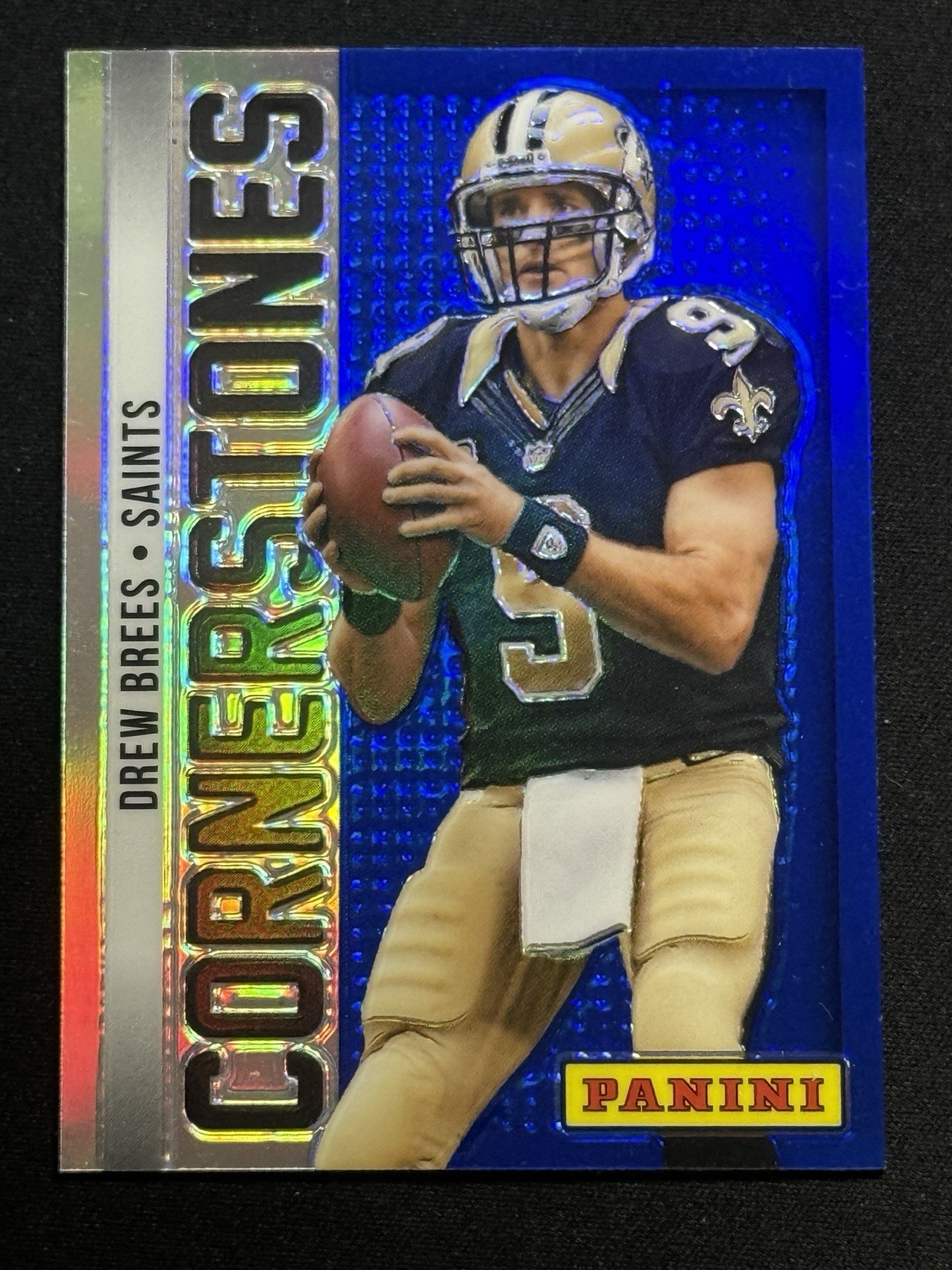 2013 Panini Prizm Cornerstones Football Card #24 Drew Brees Chargers Saints HOF