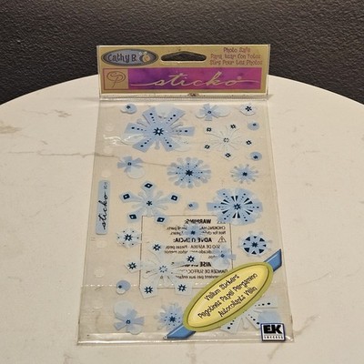 Sticko Snazzy Snowflakes Vellum Scrapbooking Stickers Cathy B Blue 