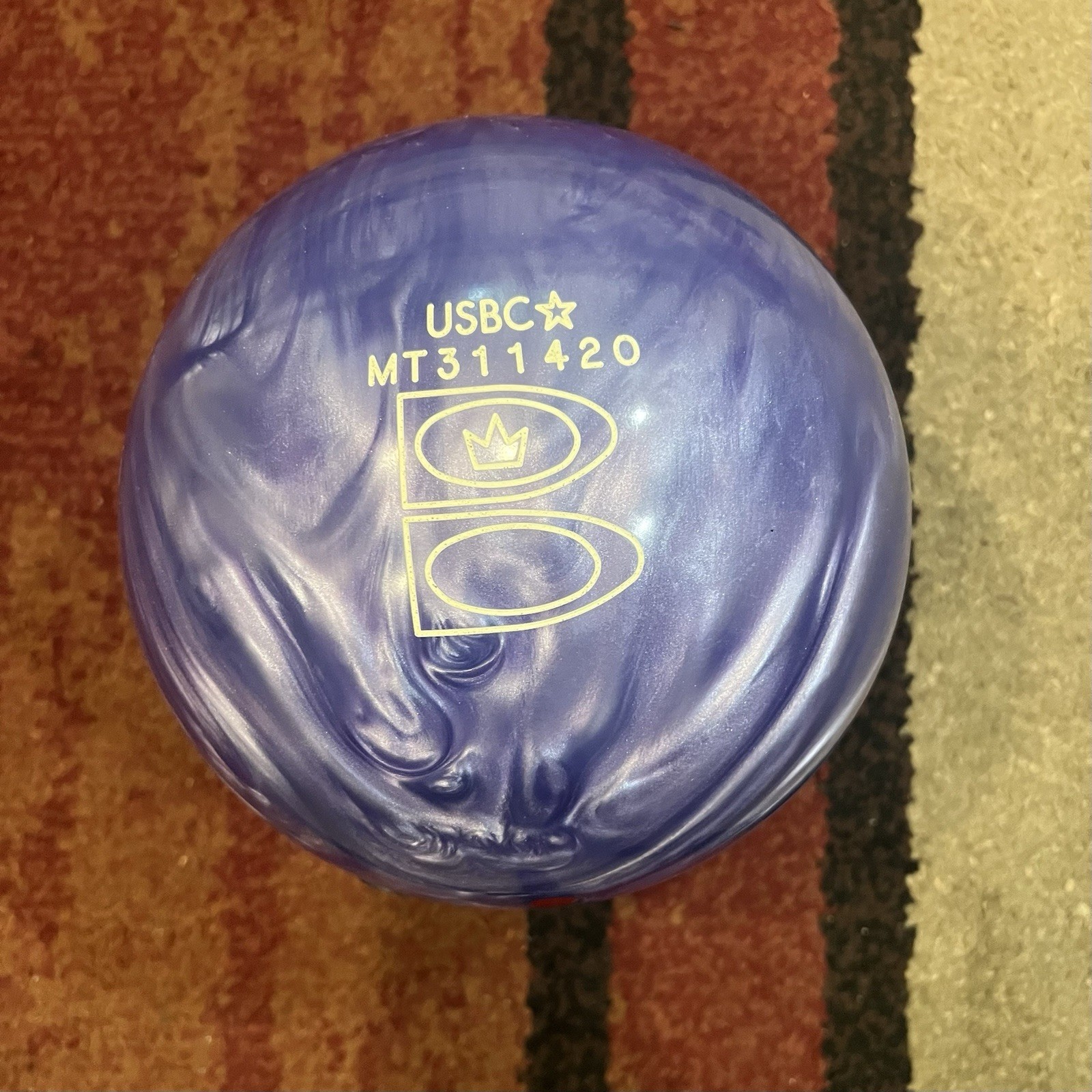 Brunswick Danger Zone Purple Ice 14lb Bowling Ball Used