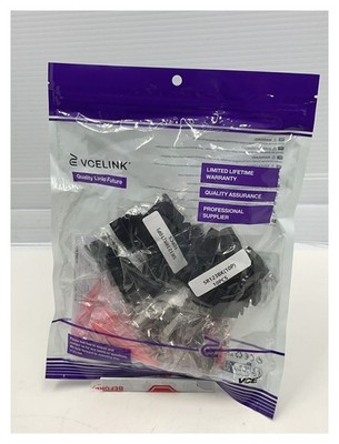 VCELINK Shielded RJ45 Cat6A Cat7 Modular Plugs & Boots 30-Pack SJ657 Black