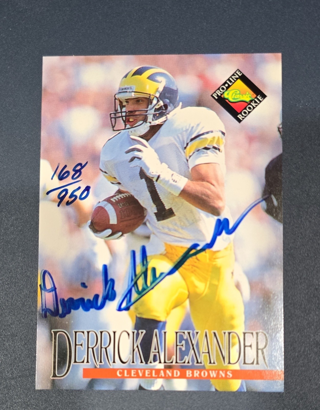 Autographs Derrick Alexander /168/950 Classic Proline Rookie 