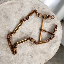 Antique Fancy Link gold plated Albert Watch Chain