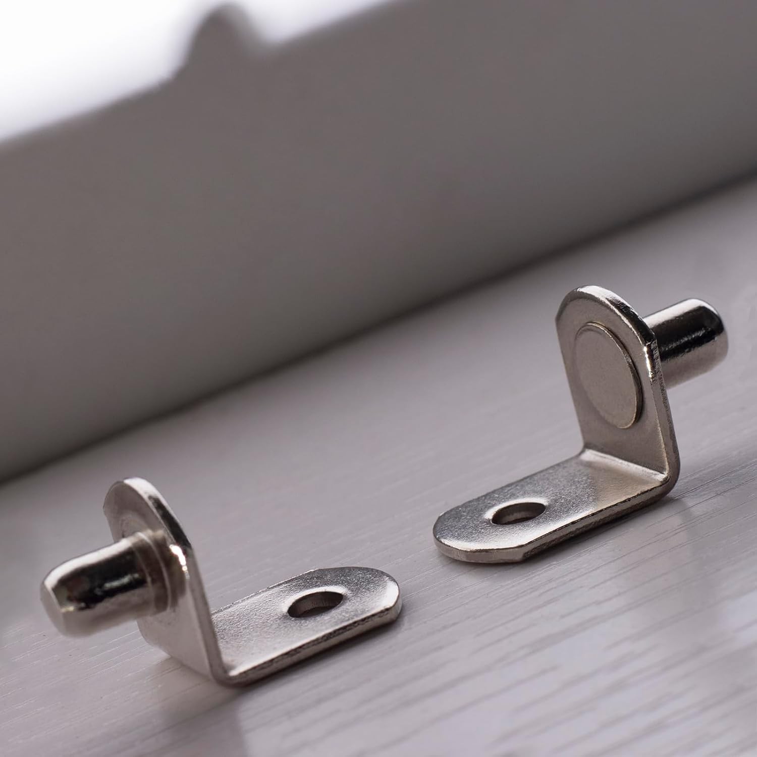 1/4 Inch (6.35mm) Shelf Pins L-Shaped Metal inch ( 6.35mm ), Silver 