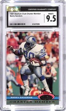 1991 Stadium Club Charter Member Barry Sanders CGC 9.5 Lions