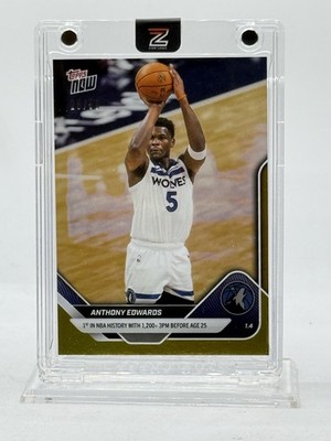 2025 Topps Now GOLD Foil #113 ANTHONY EDWARDS (#'d 07/ 50) Timberwolves