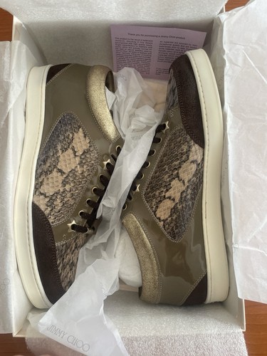 Jimmy Choo Miami Trainers Snake Leather Womens Size 39 (UK 6) Brand New - Picture 7 of 7