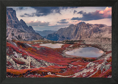 Tre Cime di Lavaredo National park Framed Wall Art Poster Canvas Print Picture