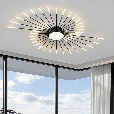  Flush Mount Deckenleuchte Esszimmer Premium Hängend Lüster 42+1 Lights Black