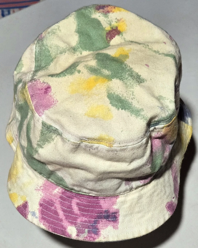 Sombrero cubo de lona Brain Dead tie dye talla aproximada 7 1/8 parche reflectante grande Foto 4 de 4