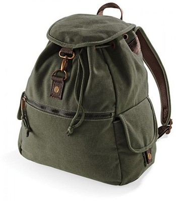 Vintage Canvas Backpack / Rucksack | 30 x 36 x 16 cm | Quadra | QD612