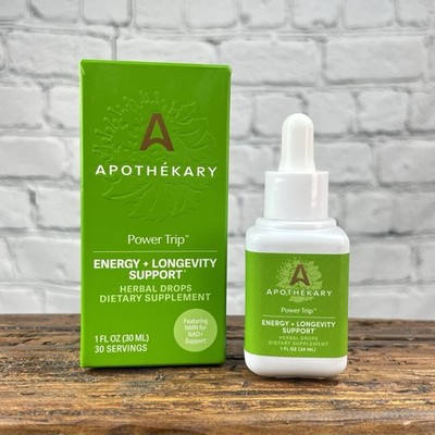 Apothékary Power Trip Energy Support Herbal Drops Dietary Supplement 1 fl oz
