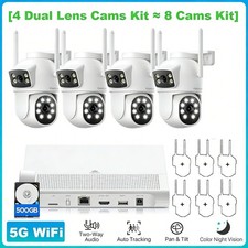 4MP 5G Wifi 10CH NVR Outdoor Wireless Security Camera System w/ HDD 2 Way Audio