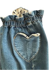 Mini Boden Heart Shaped Pocket Pull On Jeans Size 4Y