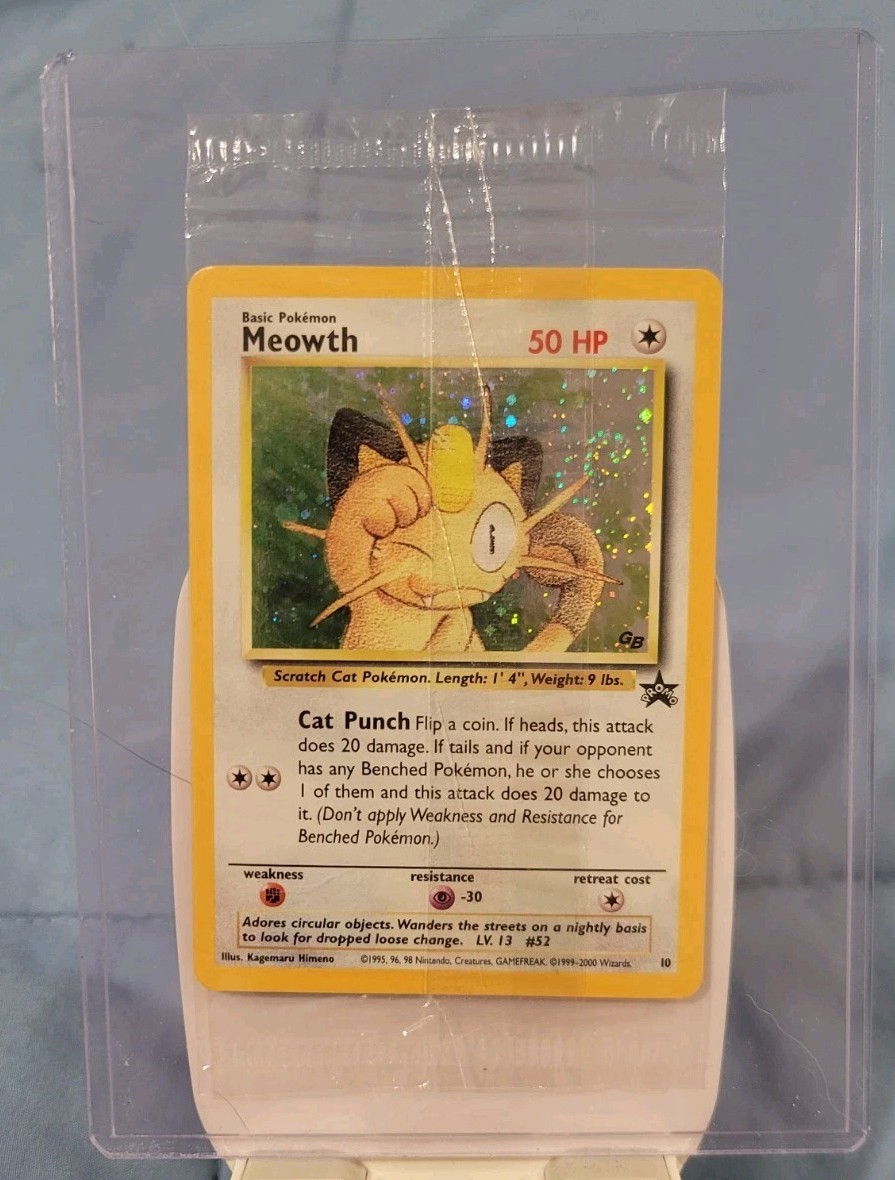 Pokemon TCG Meowth 10 Promo Sealed Wizards Black Star Holo 