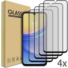 4-Pack For Samsung A14 A15 A06 A07 A36 A56 5G Tempered Glass Screen Protector