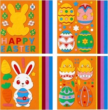 Easter Foam DIY Crafts Kit for Kids - Egg, Bunny, Chick Carrot Decorations