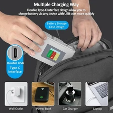 COOLSHOW Intelligent Flight Mini 4K Battery 2 Packs 2400mAh and Smart LED Tri...