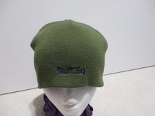 Burton Beanie Hat Mens One Size Green Knit Skull Cap Logo Embroidered Snowboard