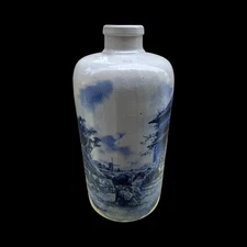 Delft Blauw Pottery Holland Windmill Sheep 1984 Bottle Apostle