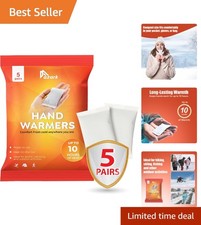 Ultra-Lightweight 5 Pack Hand Warmers - Instant 10-Hour Heat for Winter Fun