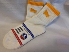 Vintage Women's Athletic Ankle Socks Bobby Sox Cheerleader Megaphone Costume NEW