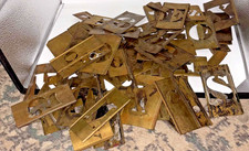 Large Lot Vintage Brass Stencils - Letters Numbers