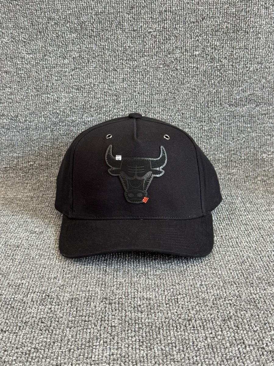 Mitchell & Ness Chicago Bulls NBA Black Snapback Curved Hat Tonal Logo