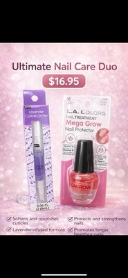 b.pure Lavender Cuticle Oil Pen 0.06 fl oz & L.A. Colors Mega Grow 0.44 fl oz