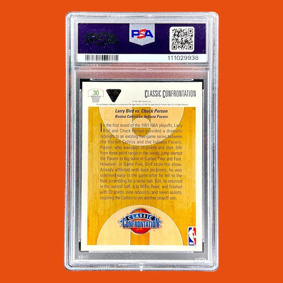 1991 UPPER DECK #30 LARRY BIRD CELTICS HOF PSA 10 GEM MINT LOW POP FAST SHIPPING - Image 2 of 2