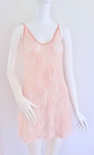 Zimmermann Spaghetti Straps Slip Dress Lace Fabric Pastel Pink Size S