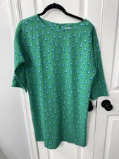 LOFT Size Small Parrot Bird Green Dolman Shift Mini Dress