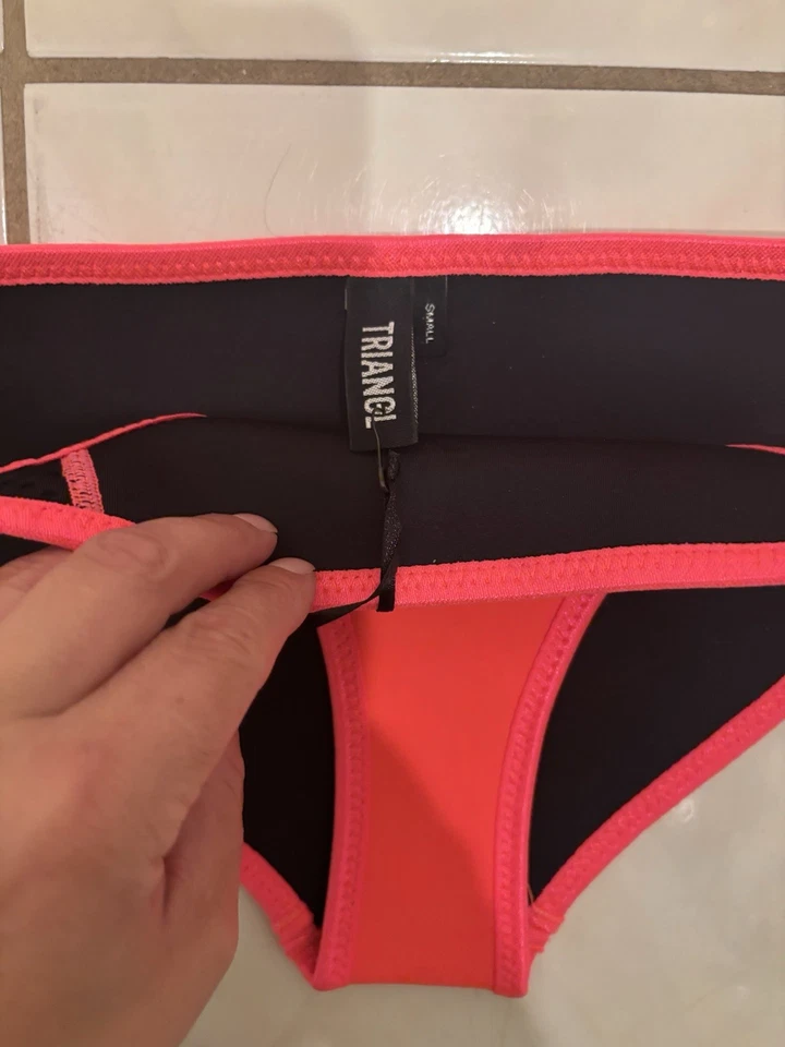 Bikini mujer TRIANGL rosa 2 piezas sin tirantes  Foto 3 de 4