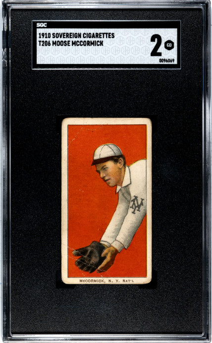 1910 Sovereign Cigarettes (T206) Mccormick, Moose SGC 2