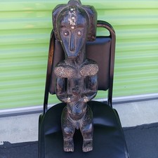Amazing Reliquary Fang Cultural Statue Fang Manbeya From Gabon 24x8x8 Amazing Reliquary Fang Cultural Statue Fang Manbeya From Gabon 24x8x8