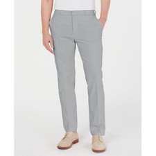 Tommy Hilfiger Mens Modern fit Dress Pants 36 / 30 Light Grey Solid Stretch
