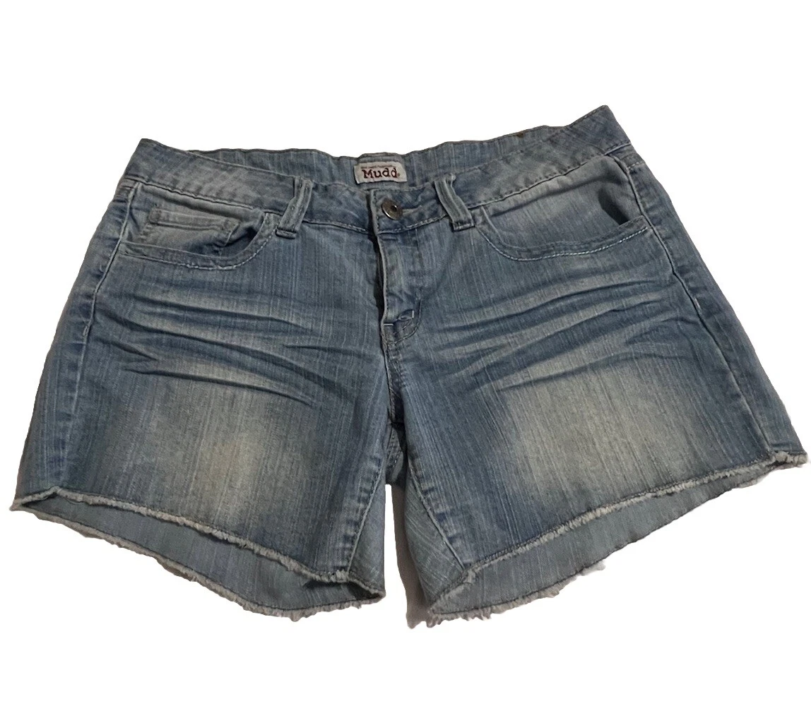 Short Jean Mudd Taille 11 Junior Avec Décoration Décolorée | Occasion Très Bon État