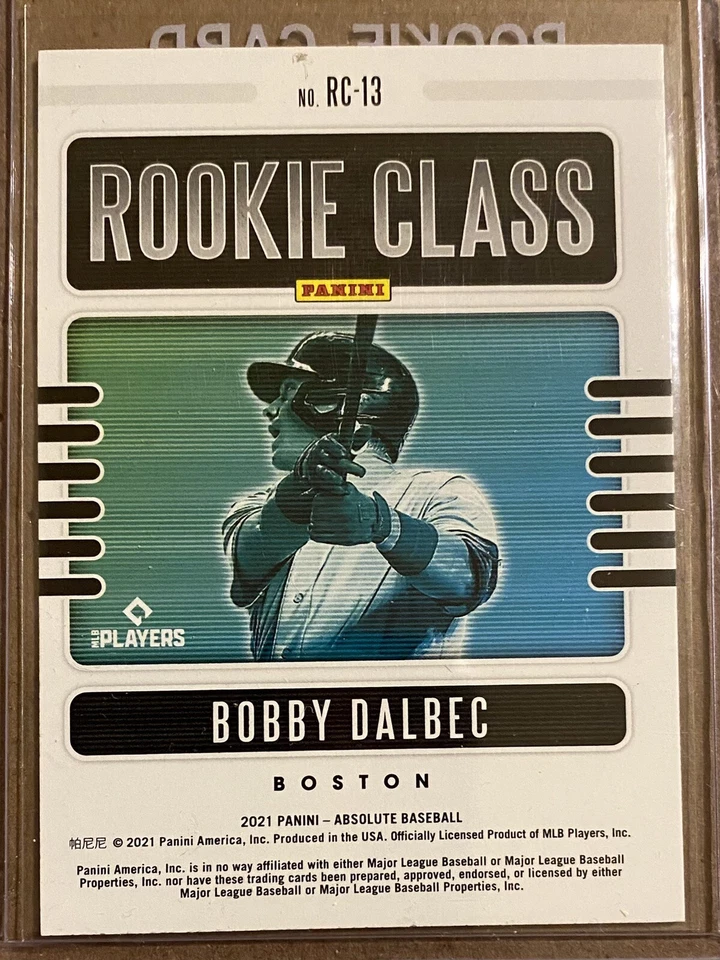 Bobby Dalbec RC 2021 Absolute Rookie Class #RC-13 Green Parallel - Image 2 of 2