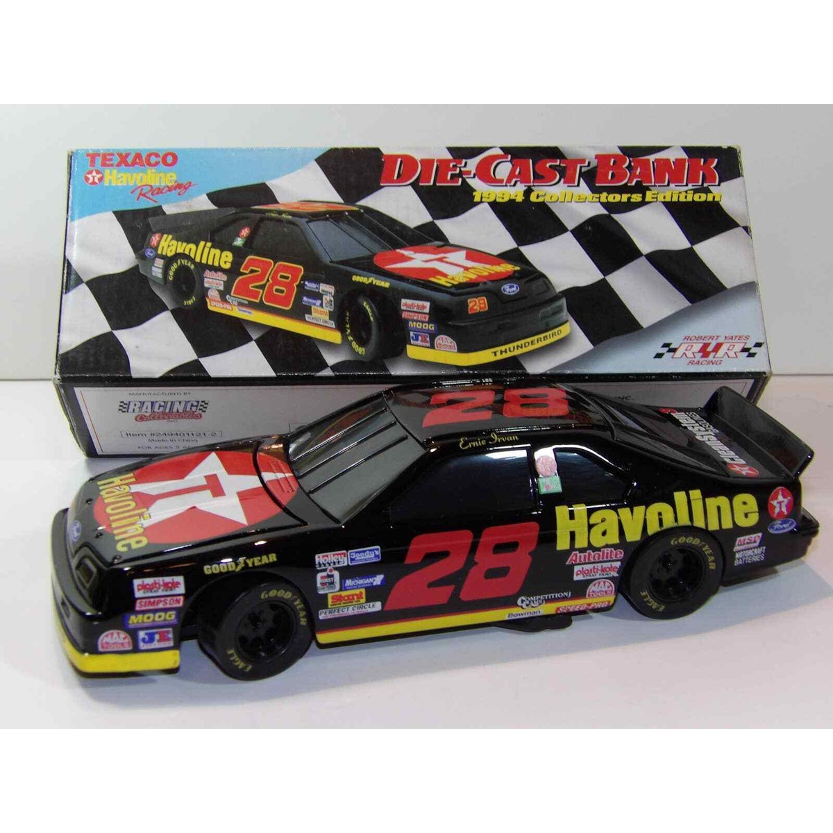 Ernie Irvan Texaco Race Car Bank 1994 Havoline Racing #28 | eBay