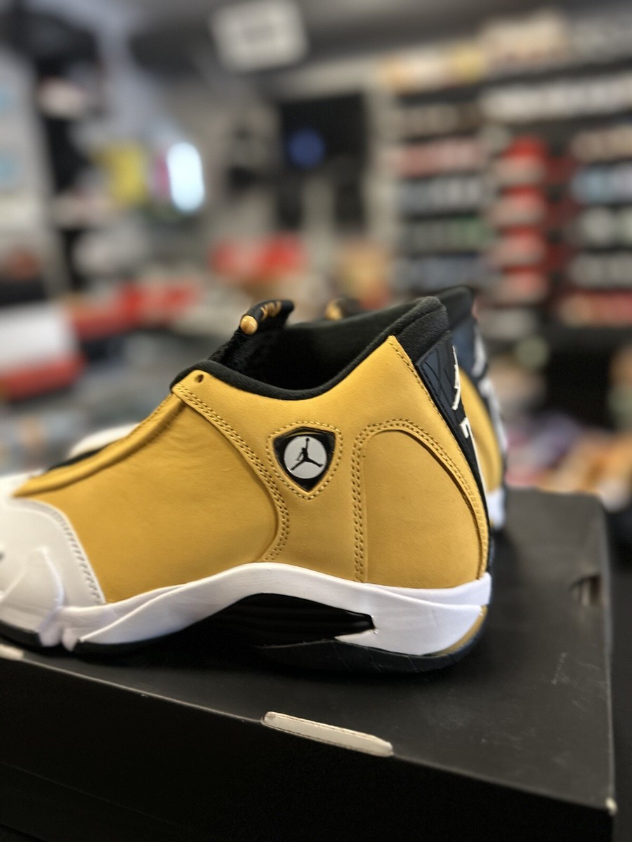 Size 9.5 Nike Air Jordan 14 Retro Light Ginger Black White 487471