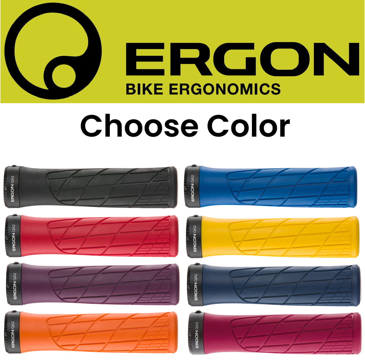 Ergon GA2 Gel Lock On Mountain Hybrid Bike Handlebar Grips ergonomic  ChooseColor