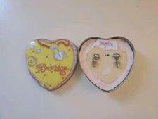 BRIGHTON RETIRED Scroll Triangle DANGLE EARRINGS Silver Tone