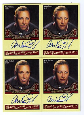 Abby Wambach signed auto soccer trading card wamback olympic women 