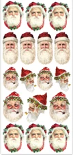 Violette Stickers Christma Santa  Faces Crafts Planner Supply Scrapbook Holiday