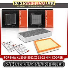 Engine & Cabin Air Filter for BMW F22 F45 F60 X1 X2 Cooper 228i Gran Coupe