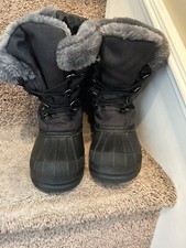 DREAM PAIRS Kids Boys Girls Snow Boots Insulated Faux Fur Lined Winter Ski Boots