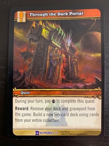 World Of Warcraft Wow Tcg Promo Foil Through The Dark Portal Ebay World Of Warcraft Wow Tcg Promo Foil Through The Dark Portal Ebay