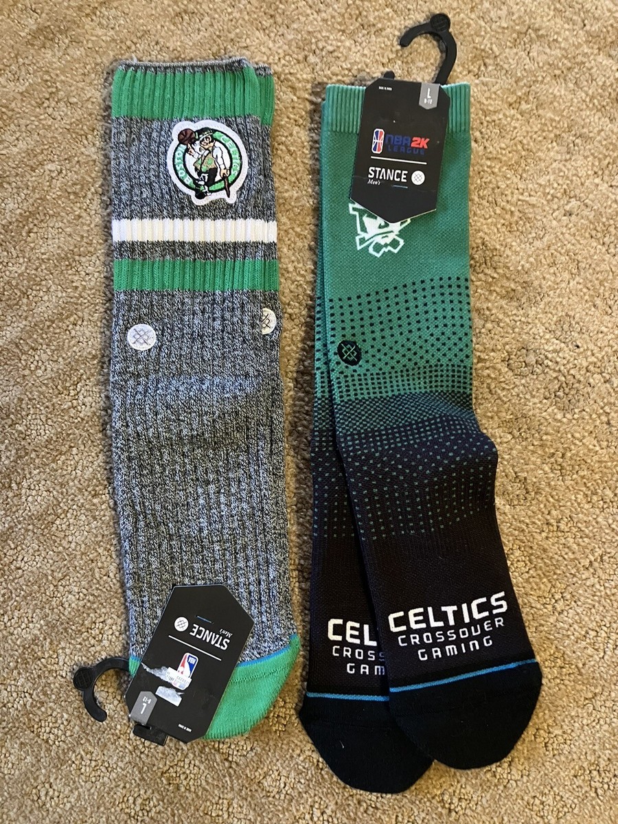 Pairs NWT STANCE Boston Celtics NBA Green Crossover Gaming Socks