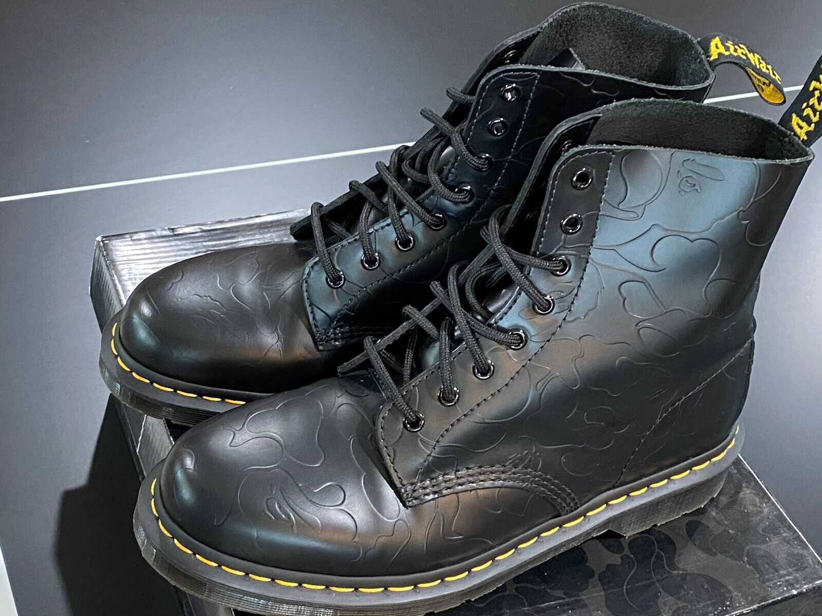 BAPE X Dr. Martens 8-Hole Boot 1460 Black A Bathing Ape | eBay